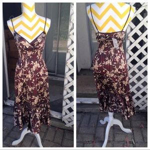 NWT BeBe Silk Ruffle Dress